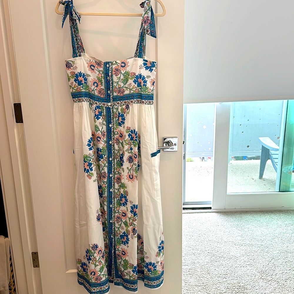 Poppy tie shoulder dress NWT